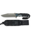 Cuchillo gris/negro. hoja: 13.5cm