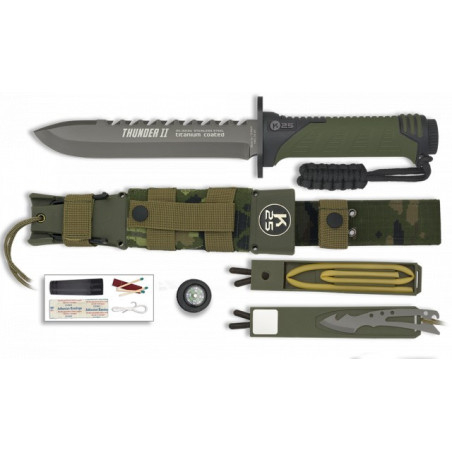 K25.Cuchillo Thunder II. Camo verde. 17.