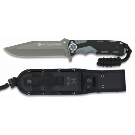 Cuchillo gris / negro hoja 13.5 cm