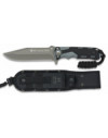 Cuchillo gris/negro. hoja: 13.5cm