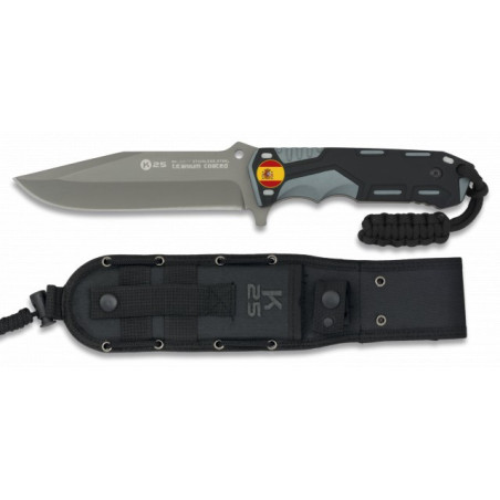 Cuchillo gris / negro hoja 13.5 cm