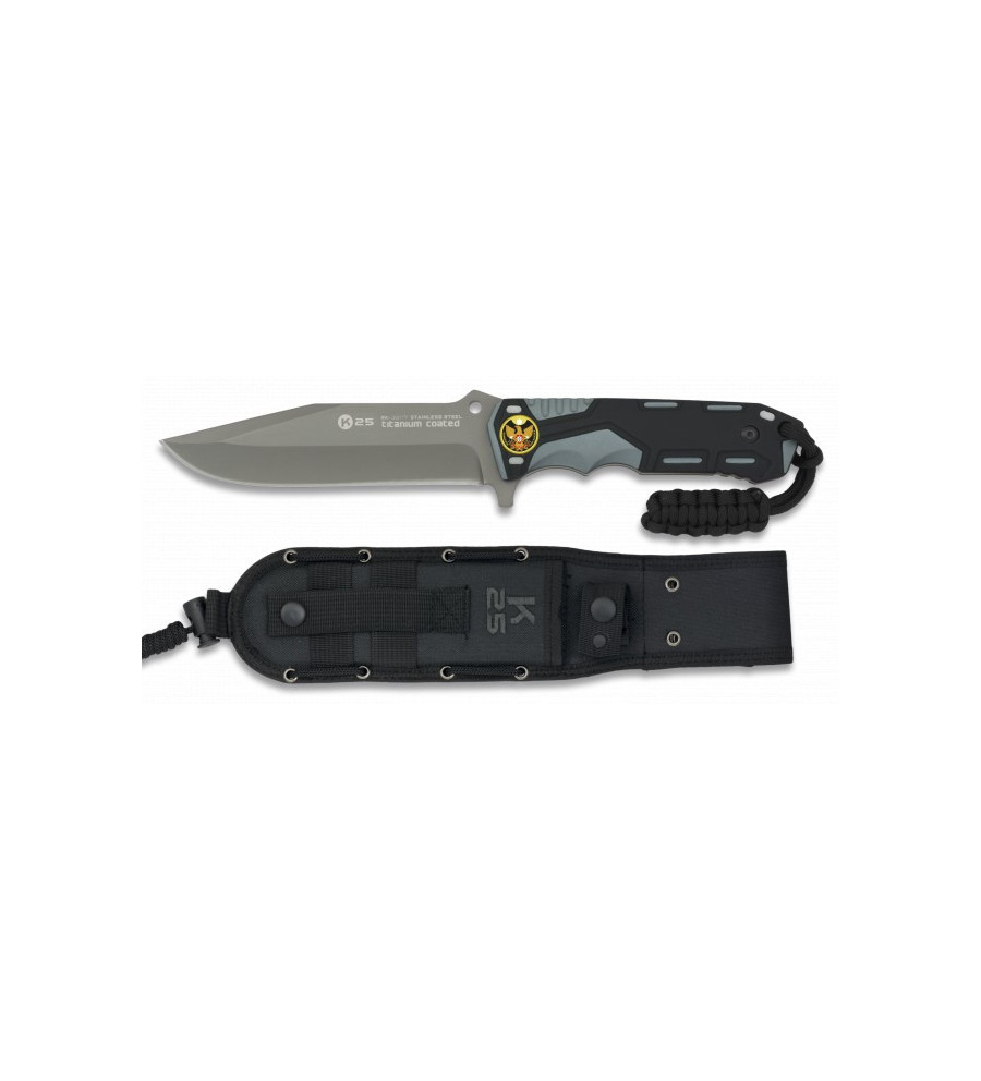 Cuchillo gris / negro hoja 13.5 cm