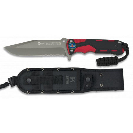 cuchillo rojo/negro. hoja: 13.5cm