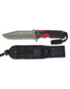 cuchillo rojo/negro. hoja: 13.5cm