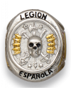 anillo Legión Españolal acero Talla: 23