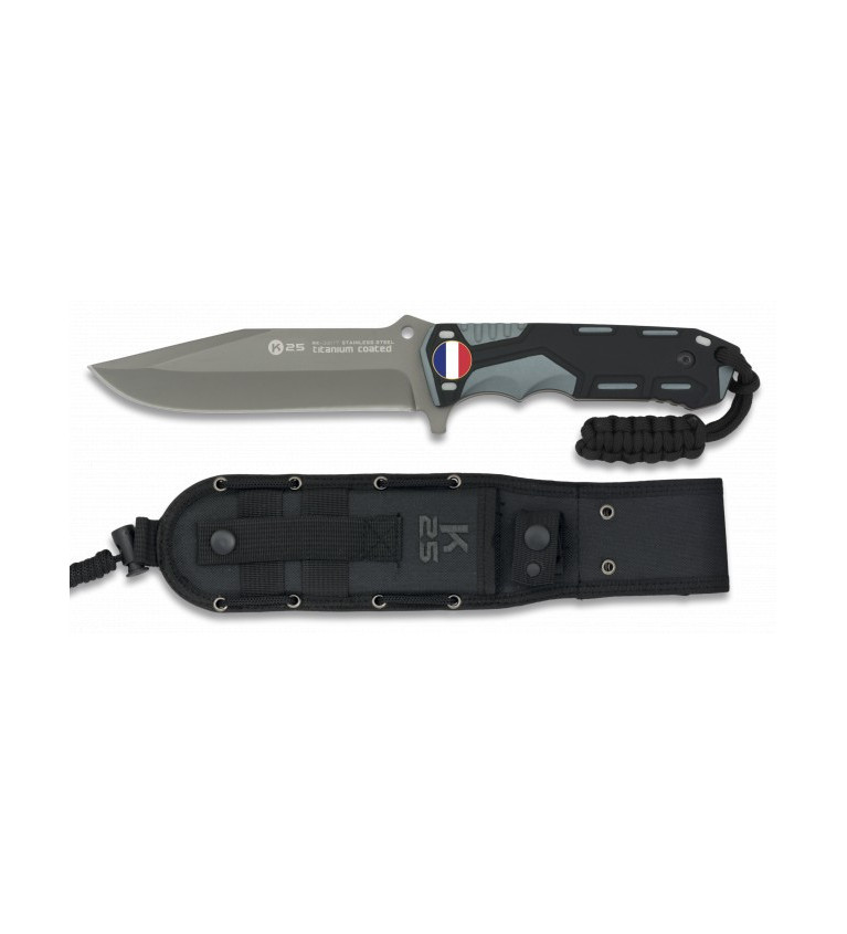 Cuchillo gris / negro hoja 13.5 cm