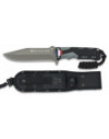 Cuchillo gris / negro hoja 13.5 cm