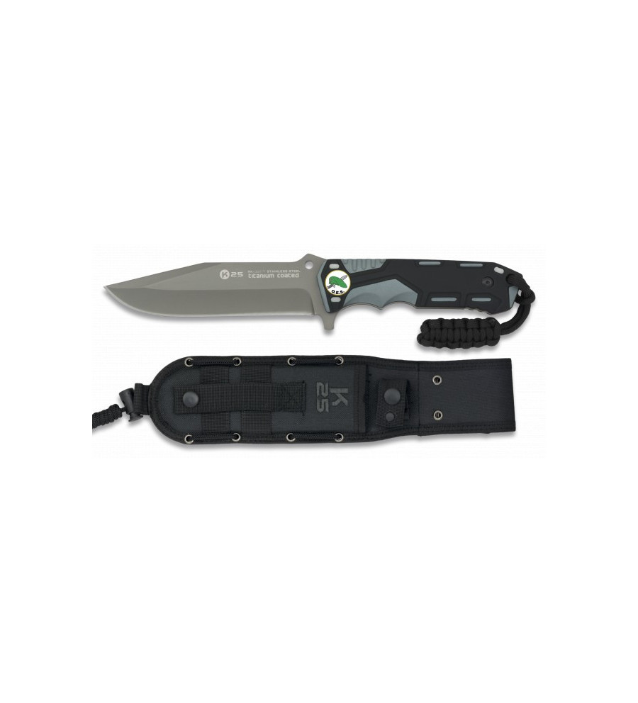 Cuchillo gris/negro. hoja: 13.5cm