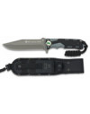 Cuchillo gris/negro. hoja: 13.5cm
