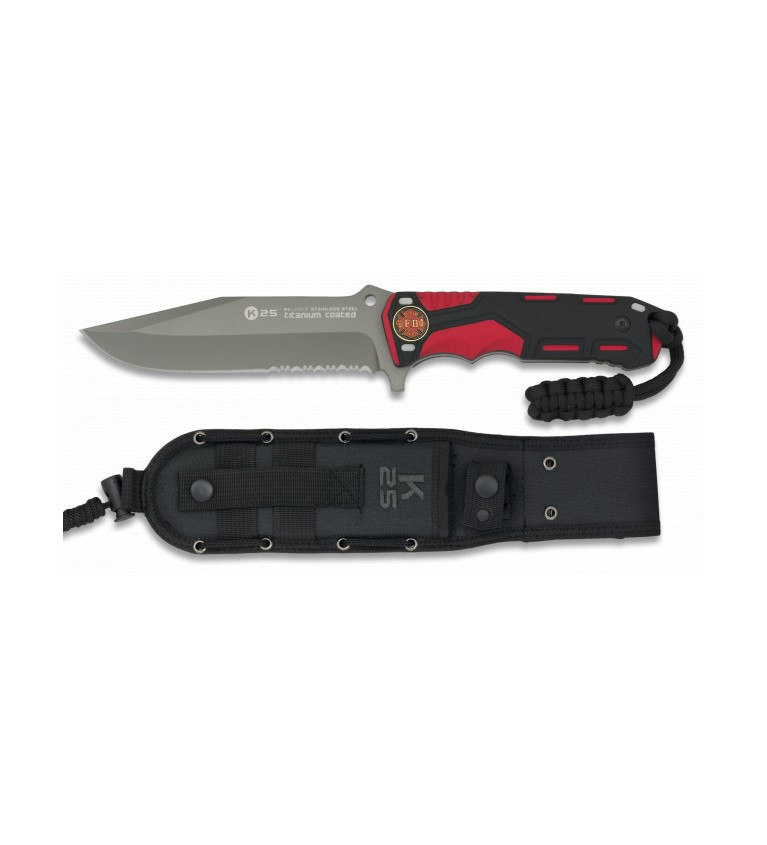 cuchillo rojo/negro. hoja: 13.5cm