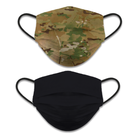 Cubre Mascarilla reversible camo - negro