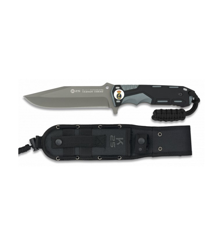 Cuchillo gris / negro hoja 13.5 cm