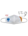 Cubre-Mascarilla Blanca Bandera EMS.