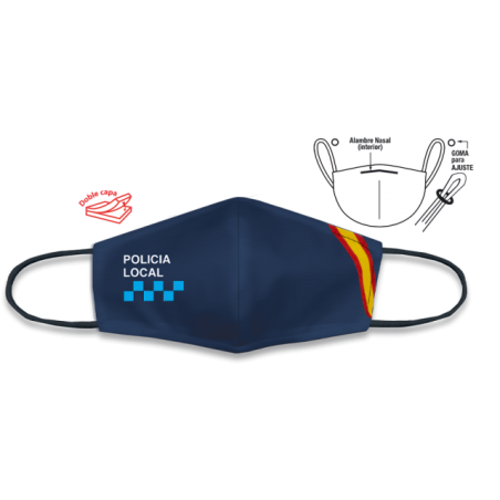 Cubre-Mascarilla A. Bandera Pol. Local.
