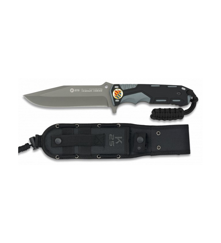 Cuchillo gris / negro hoja 13.5 cm