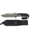 Cuchillo gris / negro hoja 13.5 cm