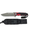 Cuchillo rojo/negro. hoja: 13.5cm