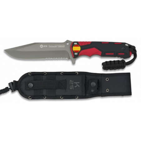 cuchillo rojo/negro. hoja: 13.5cm