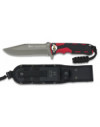 Cuchillo rojo/negro. hoja: 13.5cm