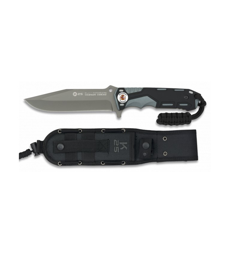 Cuchillo gris/negro. hoja: 13.5cm