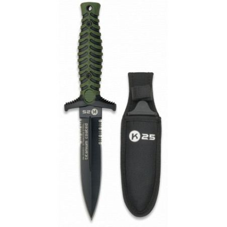 Cuchillo K25 Con Funda Verde. h:12.5