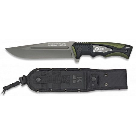 cuchillo K25 verde. titanium. 14 cm
