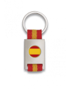 Llavero rectangulo plata + cinta bandera