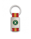 Llavero rectangulo plata + cinta bandera