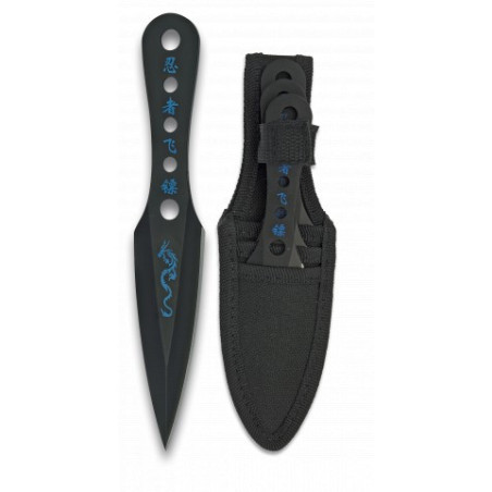 set lanzadores negros Albainox con funda