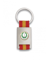 Llavero rectangulo plata + cinta bandera