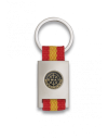Llavero rectangulo plata + cinta bandera