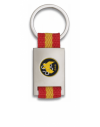 Llavero rectangulo plata + cinta bandera