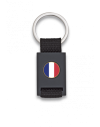 Llavero rectangulo negro + cinta negra