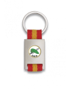 Llavero rectangulo plata + cinta bandera