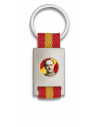 Llavero rectangulo plata + cinta bandera