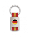 Llavero rectangulo plata + cinta bandera
