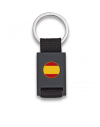 Llavero rectangulo negro + cinta negra