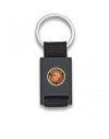 Llavero rectangulo negro + cinta negra