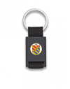 Llavero rectangulo negro + cinta negra