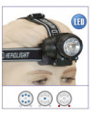 Linterna Frontal 6+2 led + Xenon.3 x AAA
