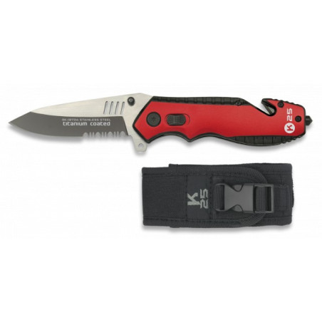 navaja  seguridad K25 roja / negra. 8.4