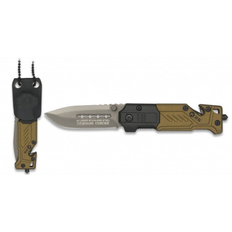 navaja K25 coyote con funda kydex. 5.5