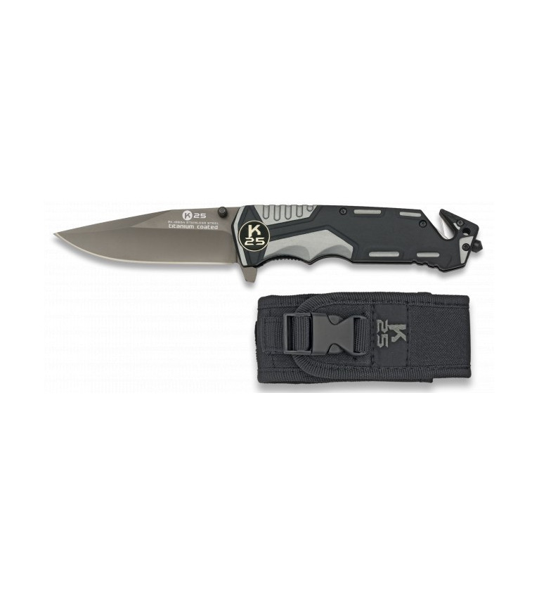 navaja gris / negra K25 seguridad.9.4