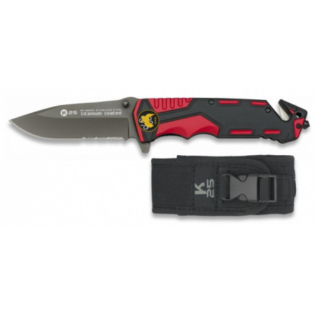 navaja roja/negra K25 seguridad.H:9.4