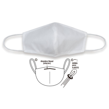 Cubre-Mascarilla TNT Blanca. ADULTO G