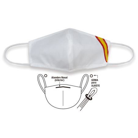 Cubre-mascarilla TNT Band España blanca.