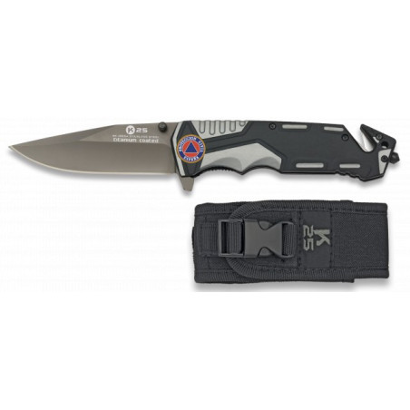 Navaja gris/negra K25 seguridad. H:9.4