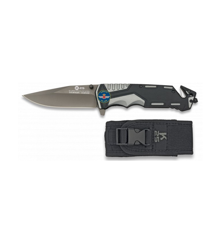 Navaja gris/negra K25 seguridad. H:9.4