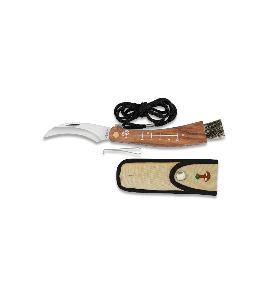 navaja setas albainox. puño curvo. hoja.