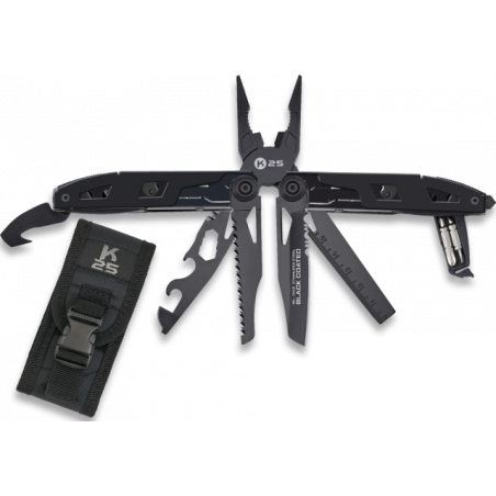 alicate tactico k25 negro. 17 usos